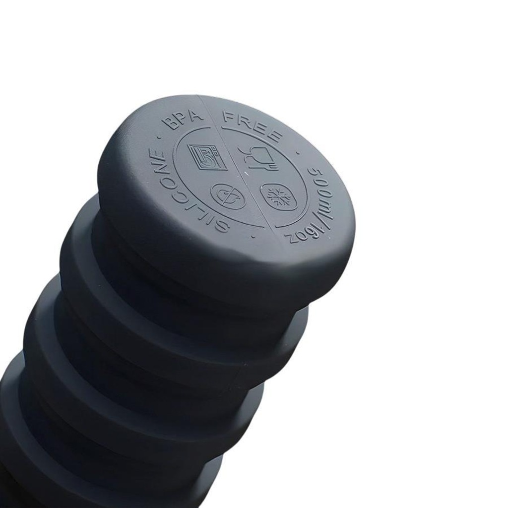 Imagem 4 do produto Garrafa Gold Sports Silicone Walk Retrátil Dobrável Portátil - 500ml