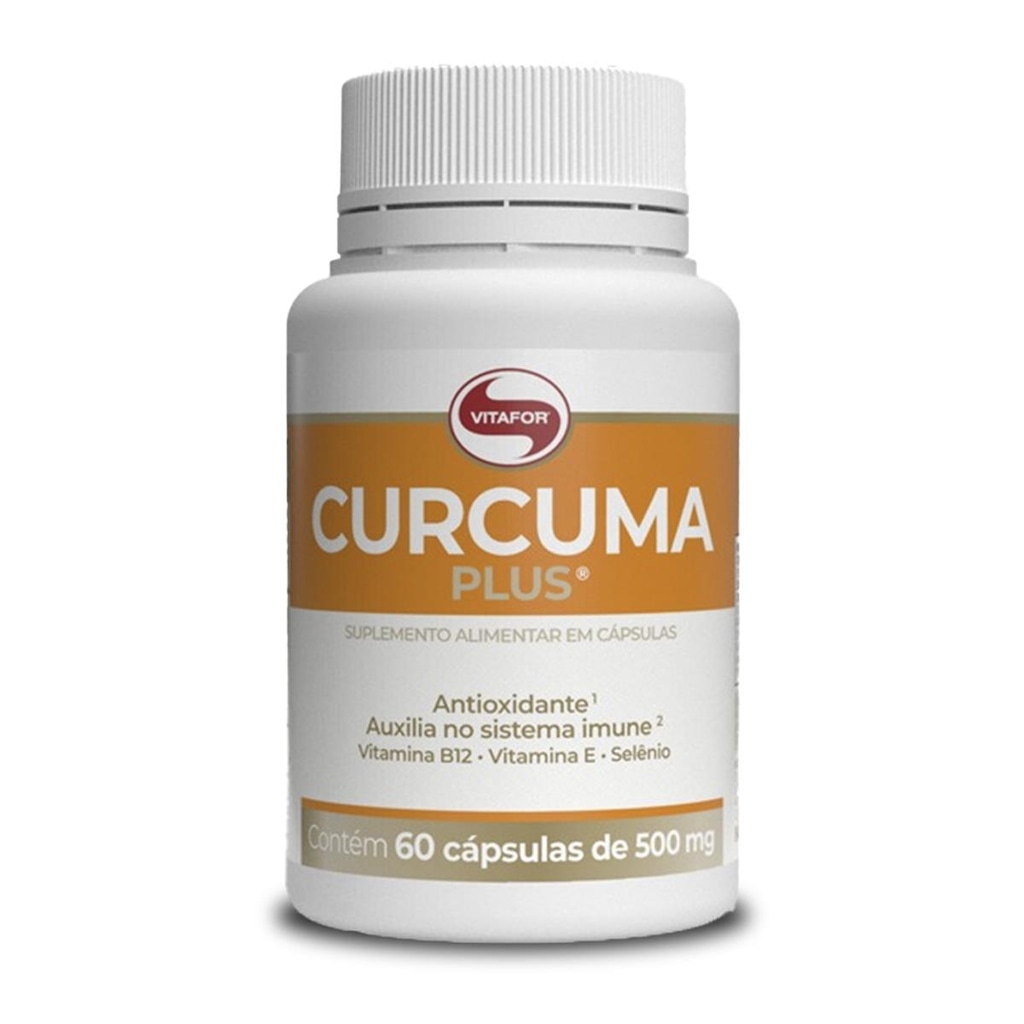 Curcuma Plus Vitafor 500Mg 60 Cápsulas - Foto 1