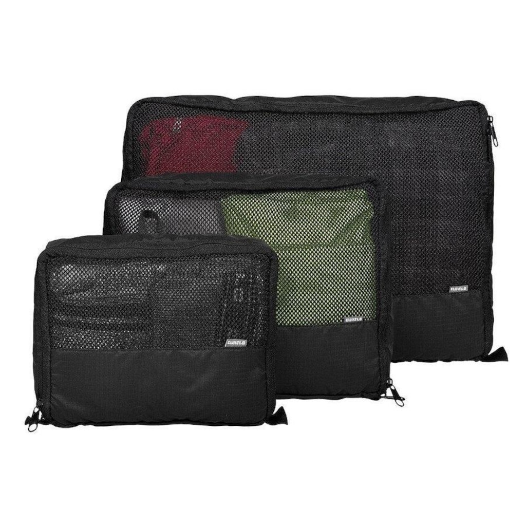 Kit Bolsas Curtlo Mesh Trio - 3 Unidades -