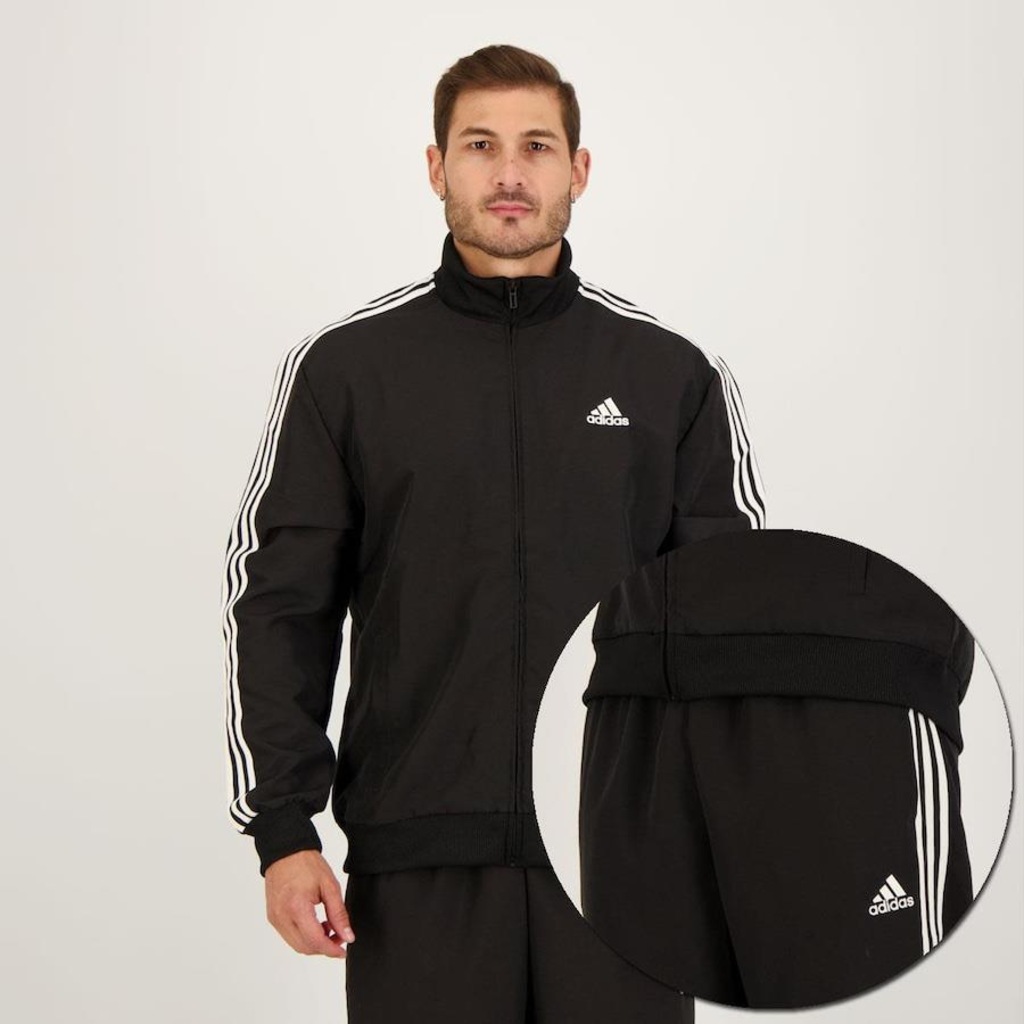 Agasalho adidas 3 Listras - Masculino - Foto 1