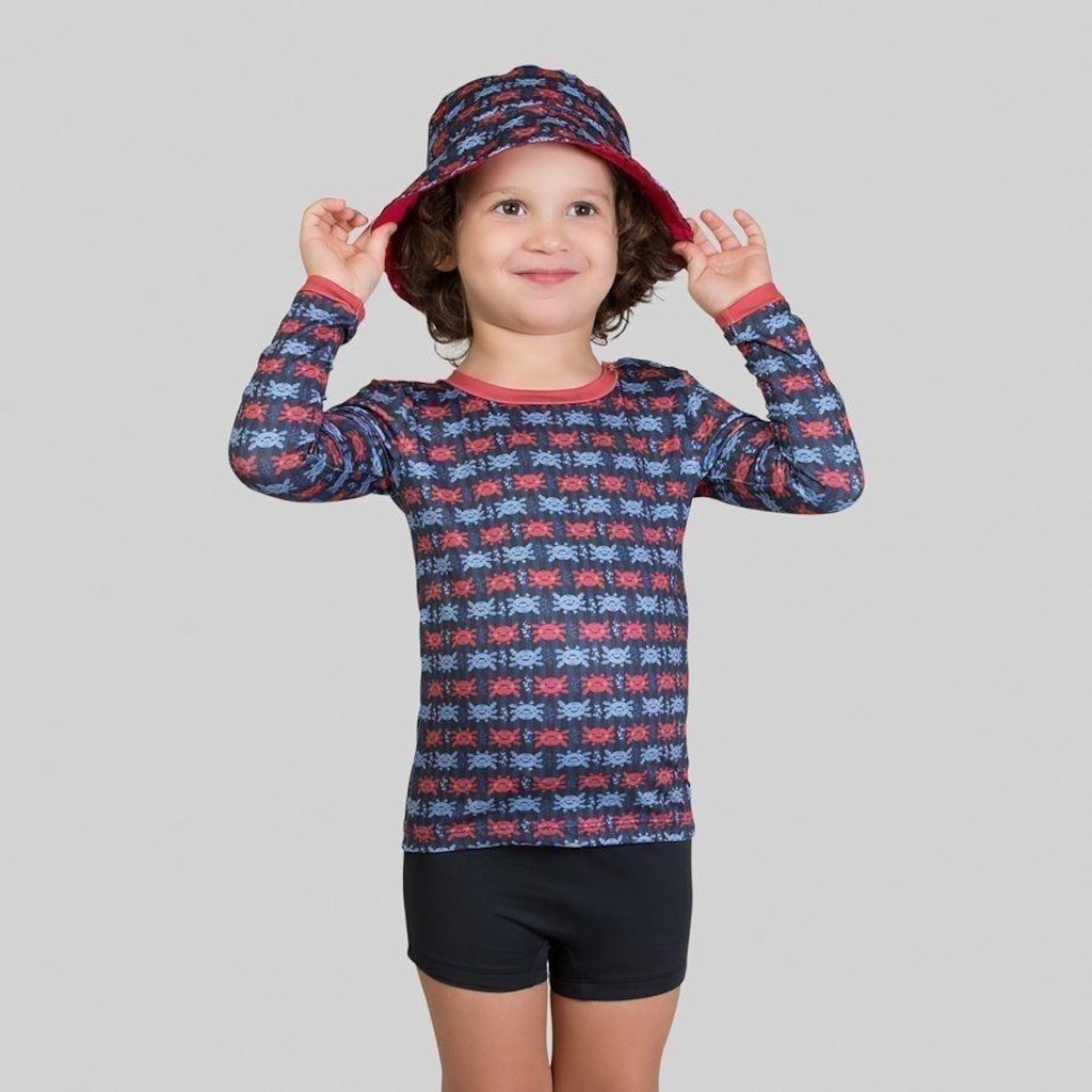 Camiseta Uv Bebê com Proteção Solar Uv.Line Salamandra - Infantil - Foto 1