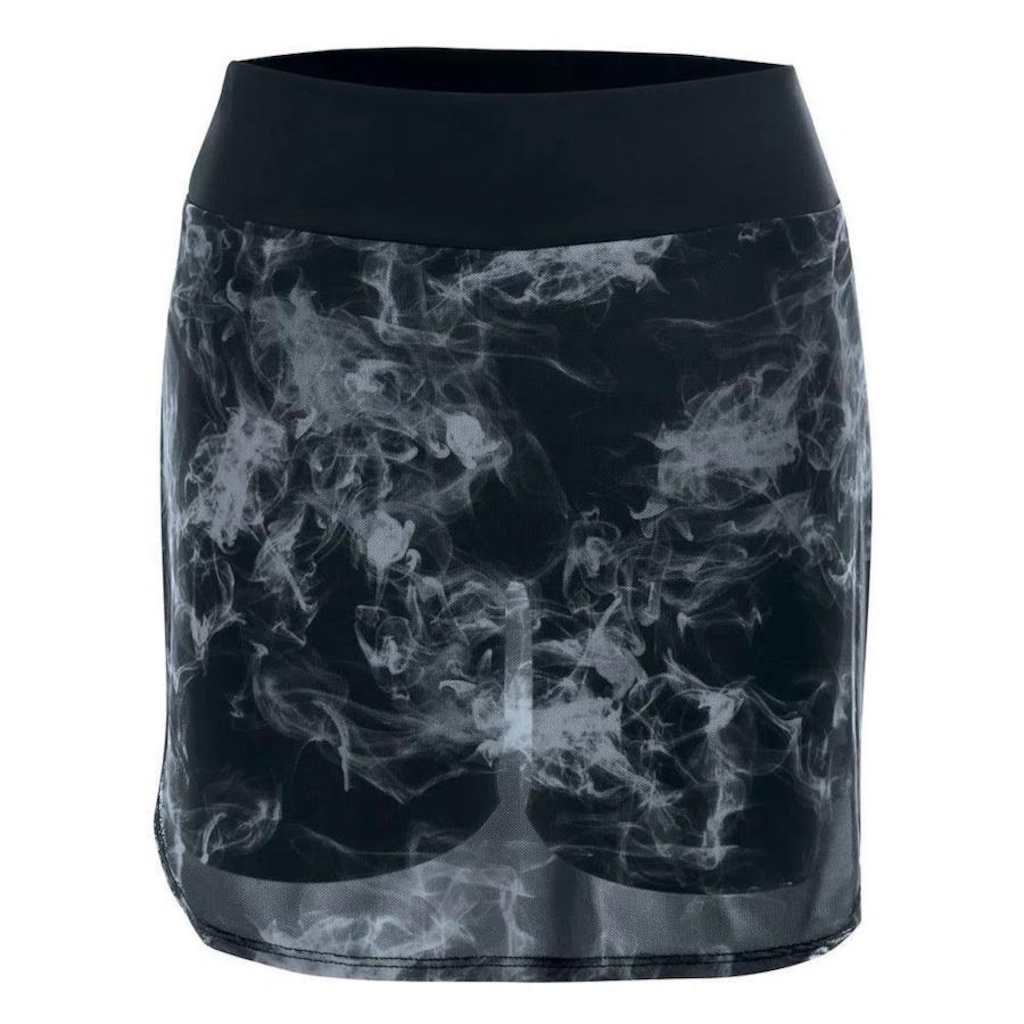 Short-Saia She Estampado Cós Elástico Fitness - Feminino