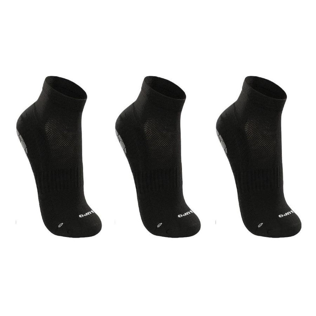 Kit Meia Sapatilha Pilates Lupo Antiderrapante - 3 Pares - Foto 1