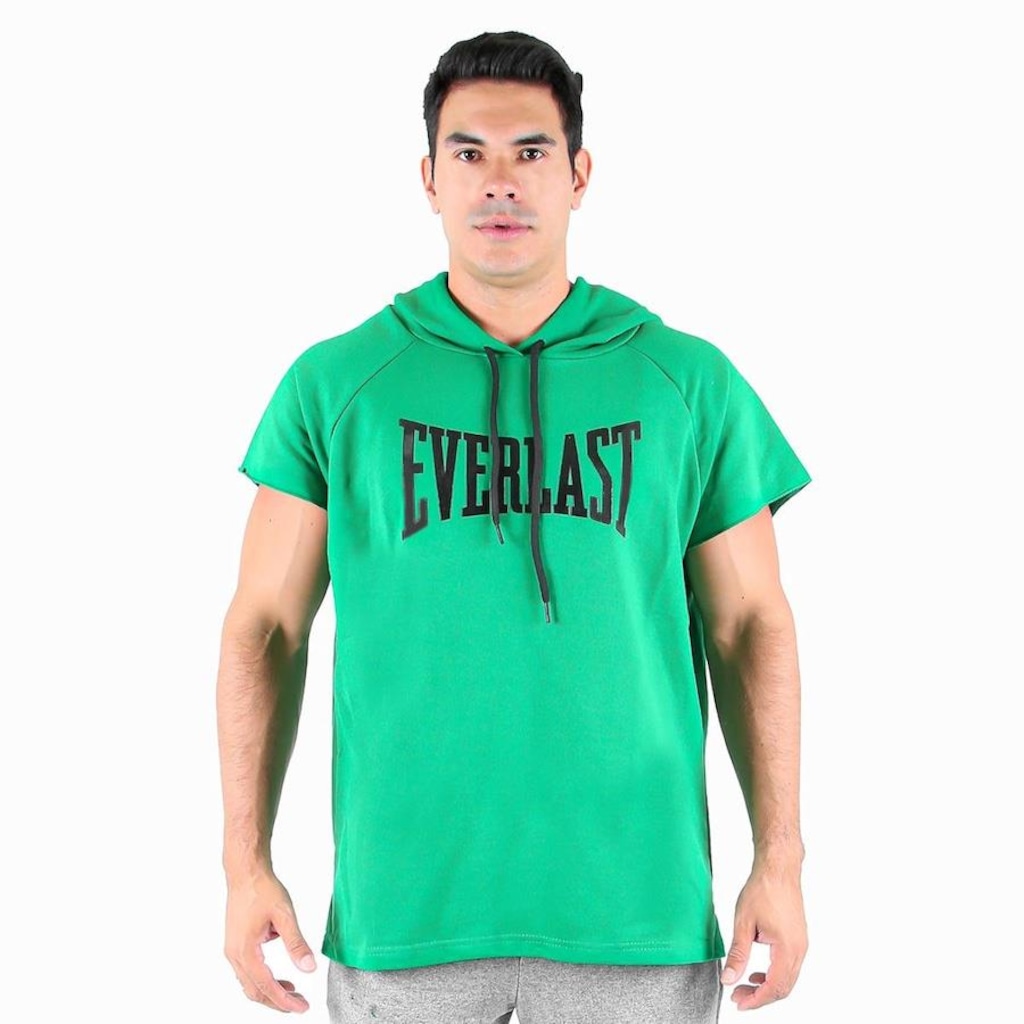 Camiseta de Moletom com Capuz Everlast Raglan - Masculina - Foto 1
