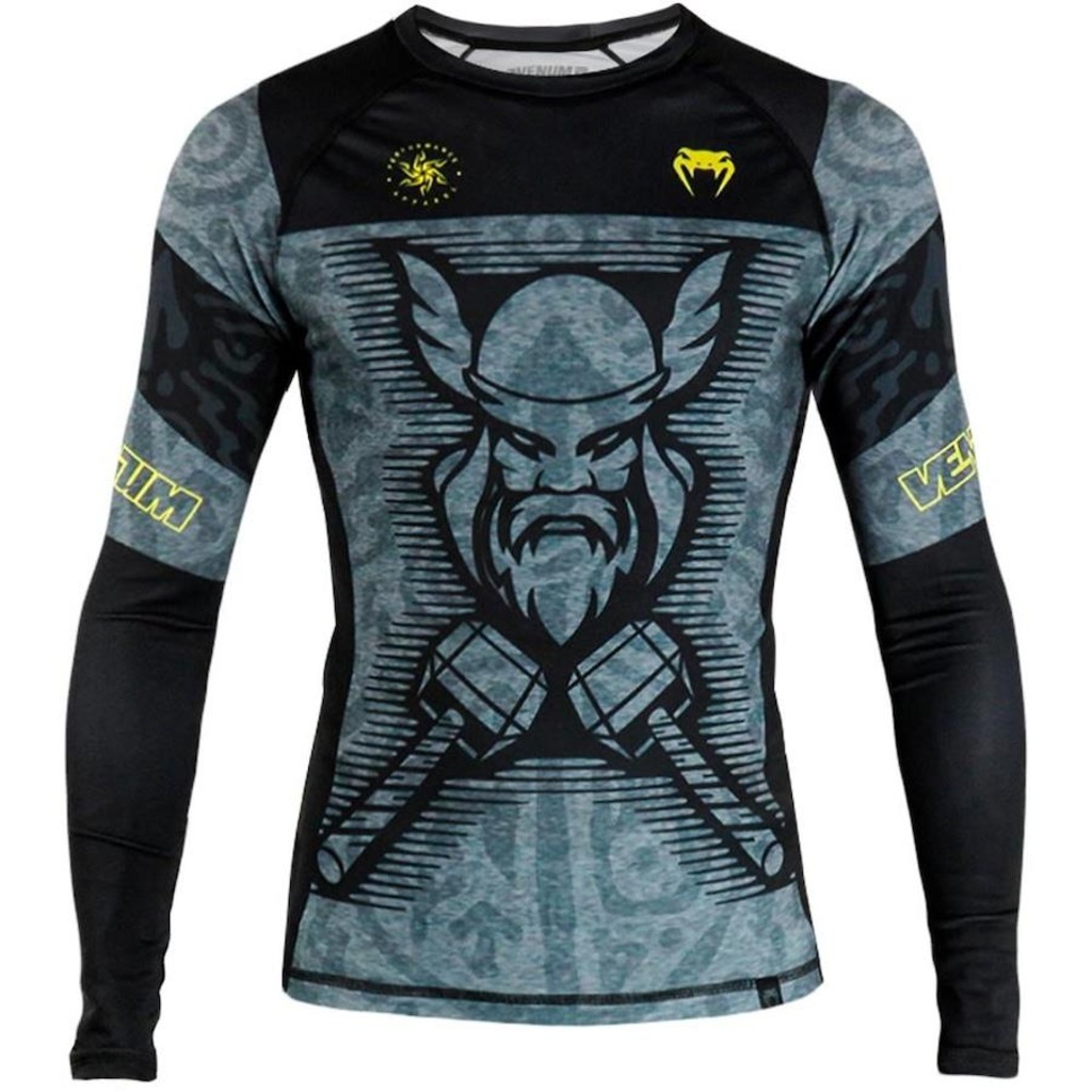 Rash Guard Venum Manga Longa Vicking 2 - Masculino - Foto 1
