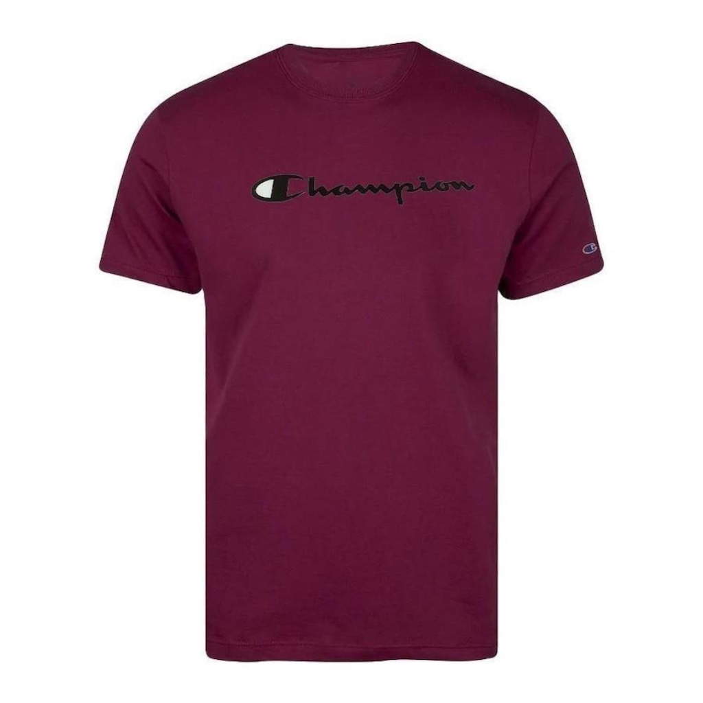 Camiseta Champion Mc Logo Script Ink Sandalwood -Masculina