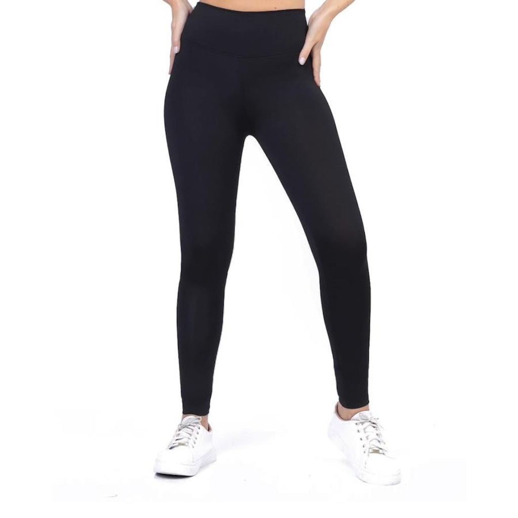 Calça Legging Flanelada Goodbest Suplex Forrada Cintura Alta - Feminina - Foto 1