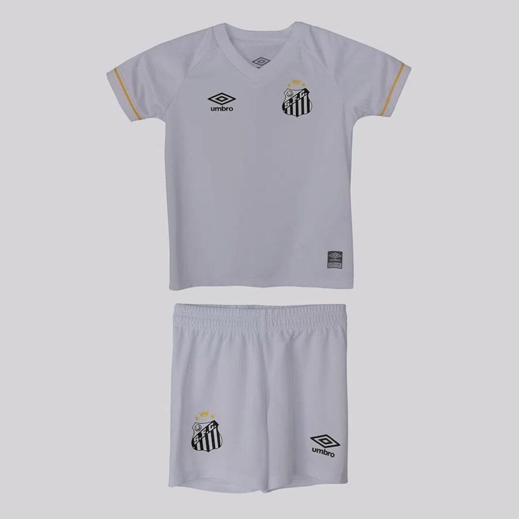 Kit de Uniforme do Santos I 2023 Umbro - Infantil