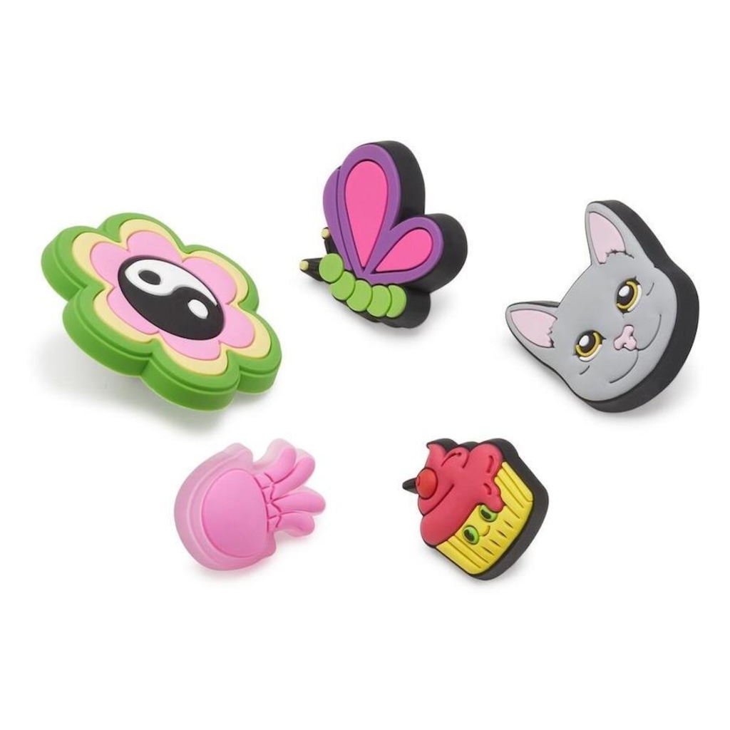 Kit Jibbitz Crocs Cupcake Backer com 5 unidades