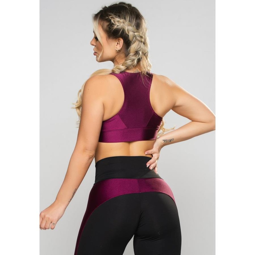 Imagem 3 do produto Top Fitness MVB Modas Nadador Poliamida Brilhosa - Feminino