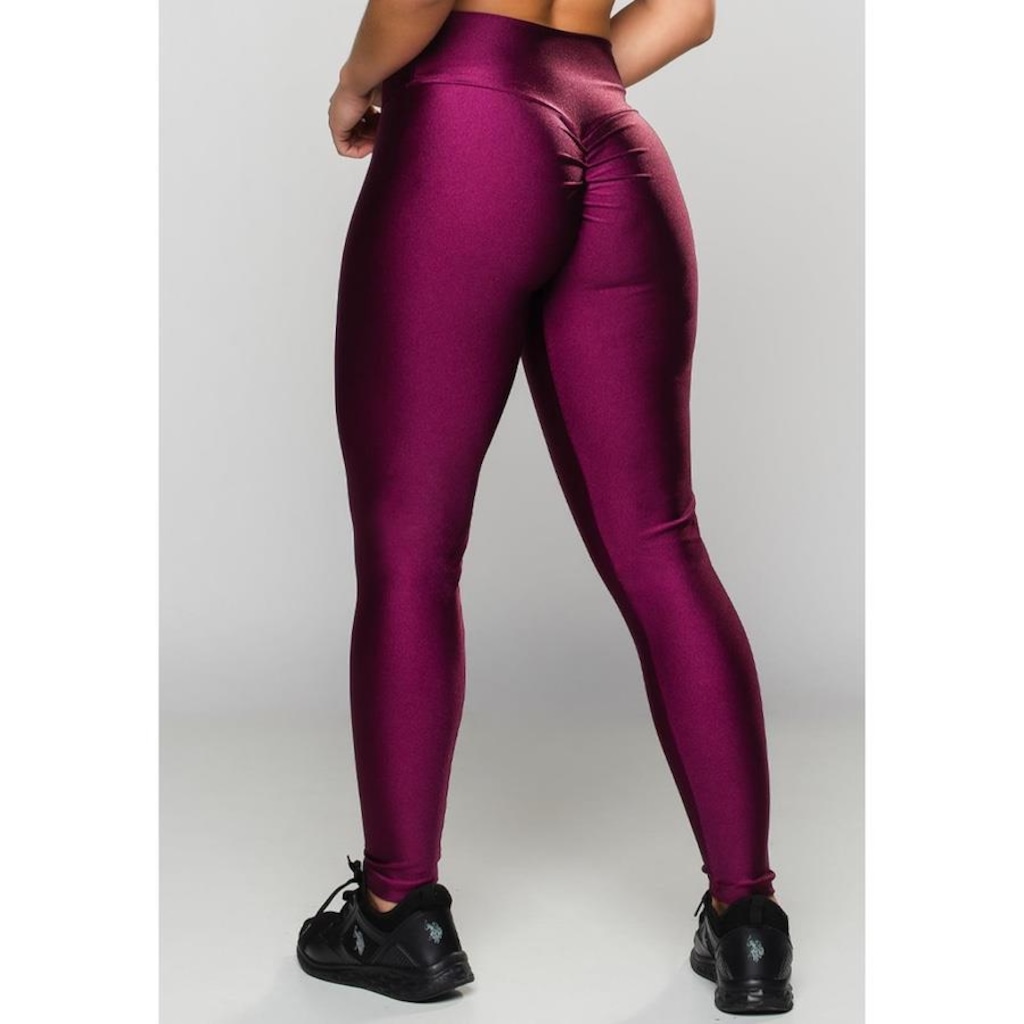 Imagem 2 do produto Calça Legggig MVB Modas Empina Bumbum Brilhosa Cintura Alta - Feminina
