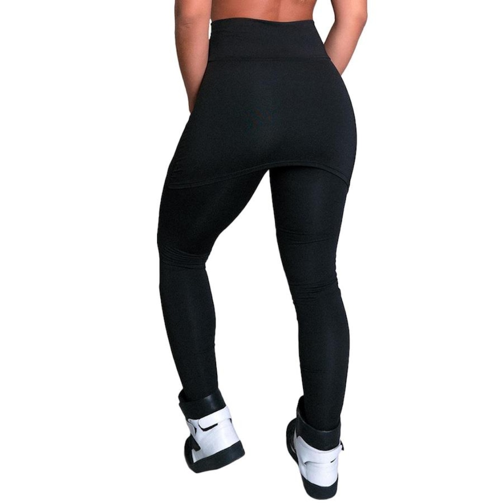 Imagem 2 do produto Calça Legging MVB Modas Suplex Saia Tapa Bumbum Estampada Cintura Alta - Feminina