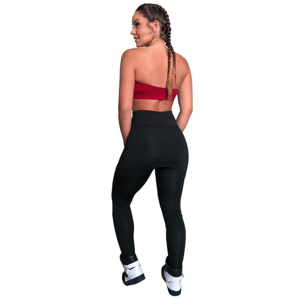 Imagem 4 do produto Calça Legging MVB Modas Suplex Saia Tapa Bumbum Estampada Cintura Alta - Feminina