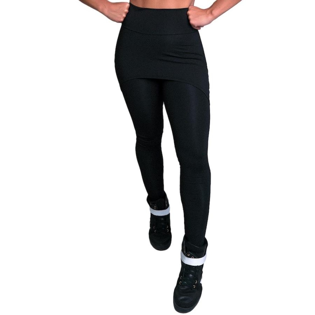 Calça Legging MVB Modas Suplex Saia Tapa Bumbum Estampada Cintura Alta - Feminina