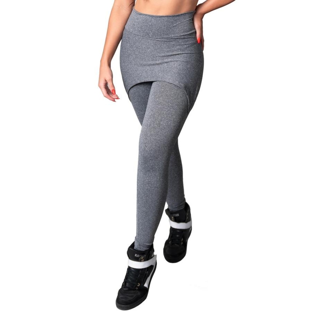Calça Legging MVB Modas Suplex Saia Tapa Bumbum Estampada Cintura Alta - Feminina