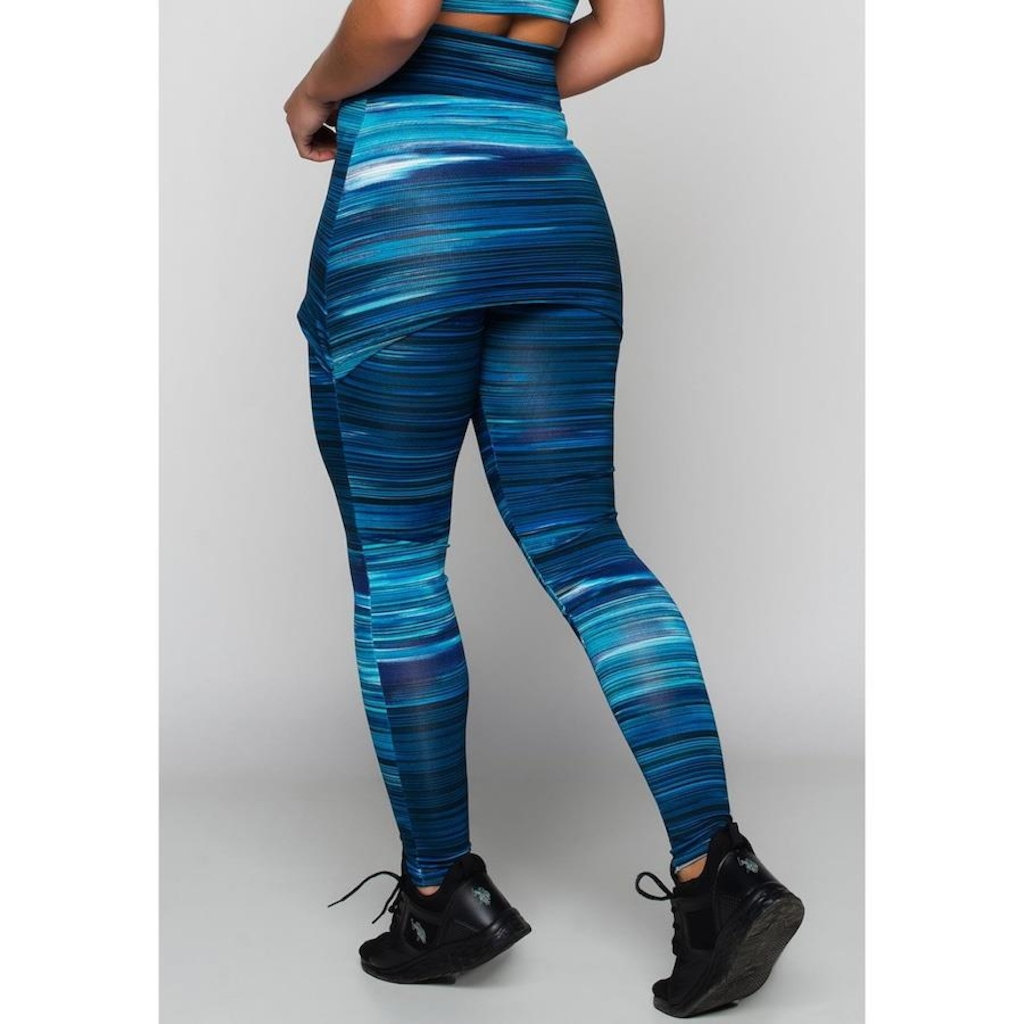 Imagem 2 do produto Calça Legging MVB Modas Suplex Saia Tapa Bumbum Estampada Cintura Alta - Feminina
