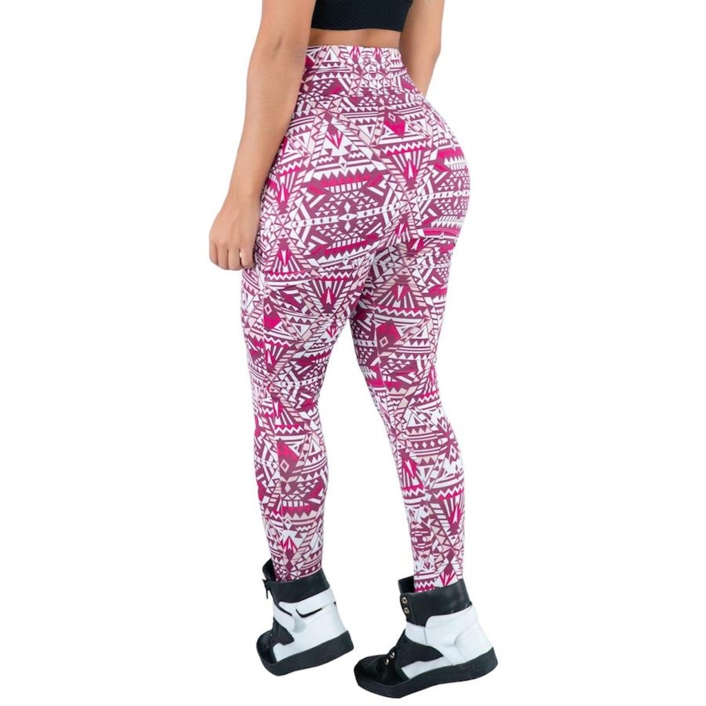 Imagem 2 do produto Calça Legging MVB Modas Suplex Saia Tapa Bumbum Estampada Cintura Alta - Feminina