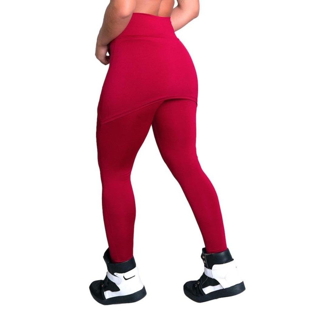 Imagem 2 do produto Calça Legging MVB Modas Suplex Saia Tapa Bumbum Estampada Cintura Alta - Feminina