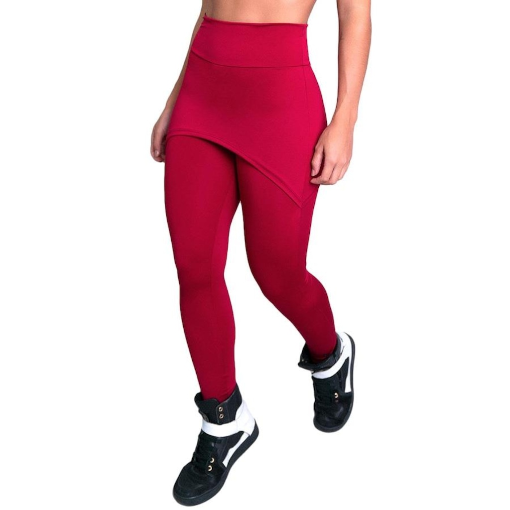 Calça Legging MVB Modas Suplex Saia Tapa Bumbum Estampada Cintura Alta - Feminina