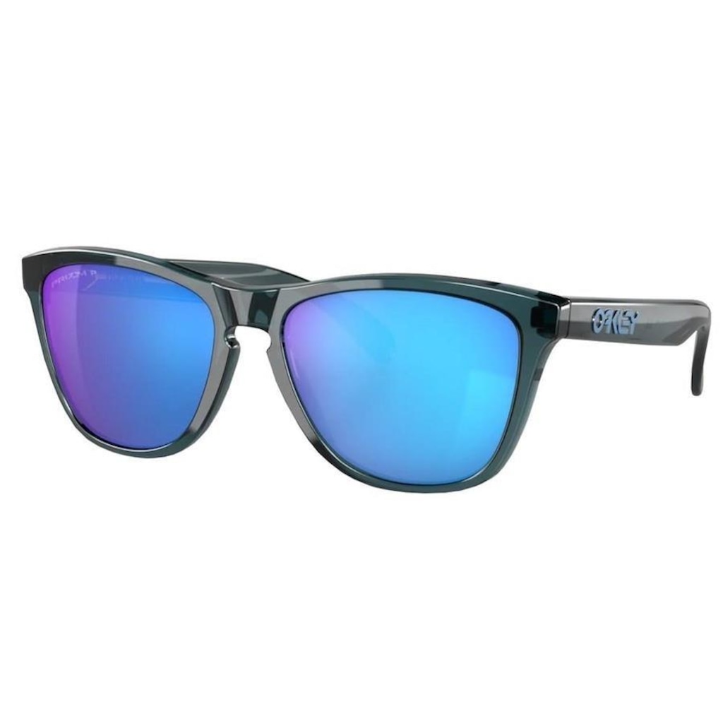 Óculos de Sol Oakley Frogskins Polarizado Sapphire Prizm Cristal Black - Unissex