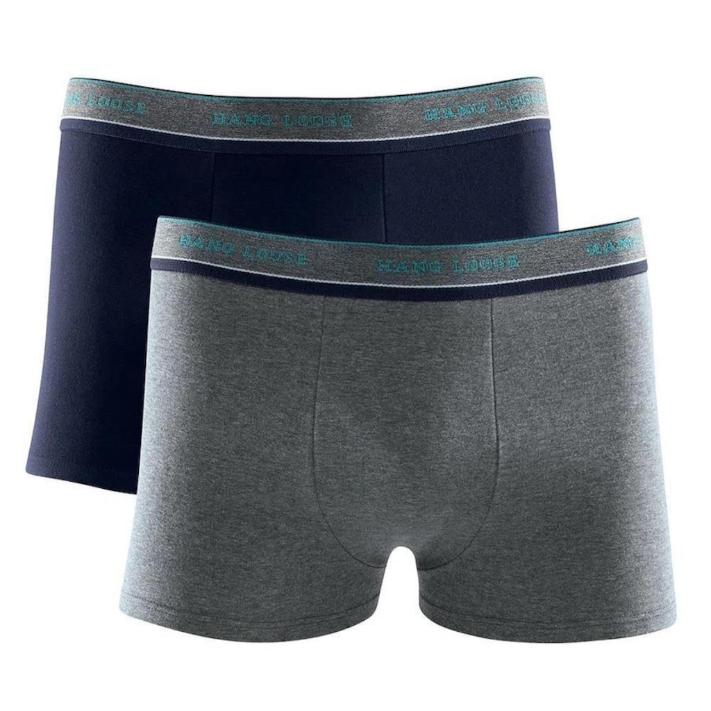 Kit Cueca Boxer Cotton Hang Loose Cós Elástico - 2 unidades - Masculina - Foto 1