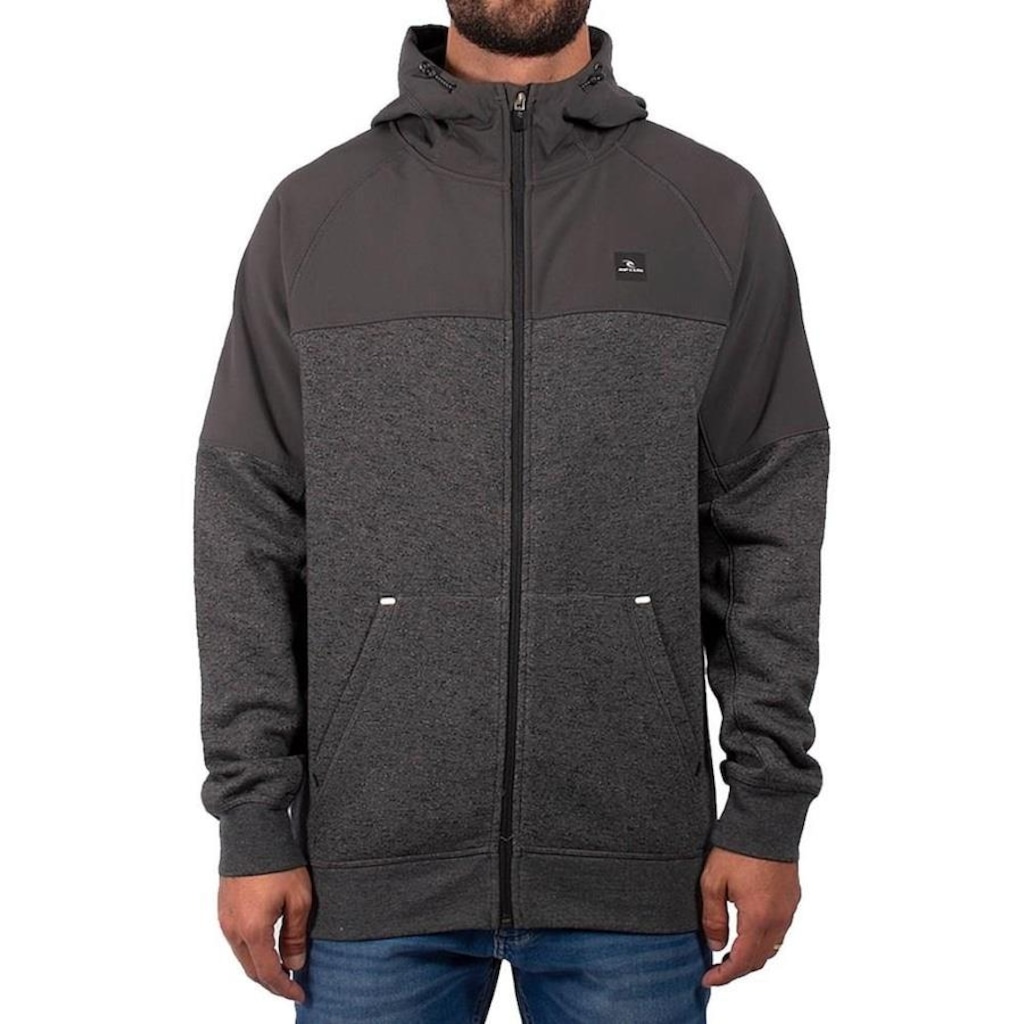 Blusão de Moletom com Capuz Especial Rip Curl Viral Anti Series Black - Masculino