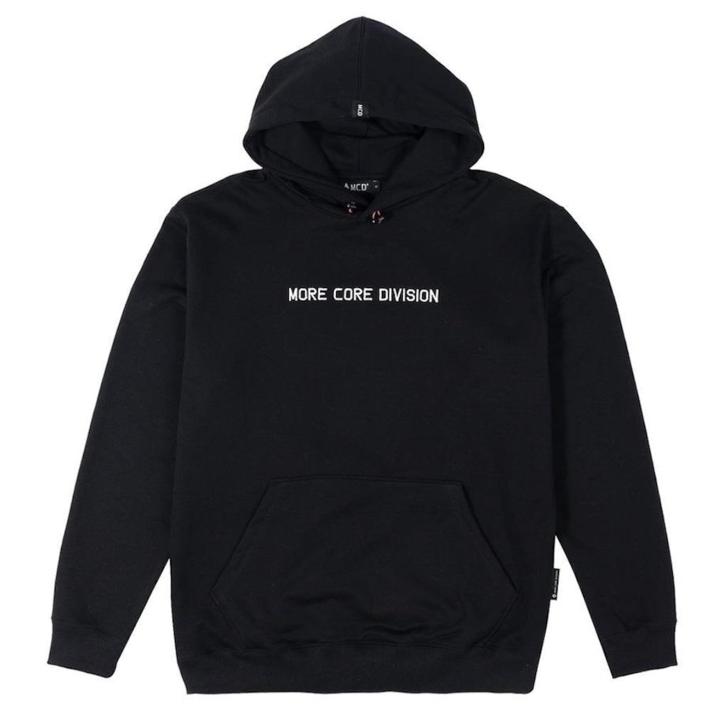 Blusão de Moletom com Capuz MCD Canguru MCD Logo WT23 Masculino Preto - Foto 1