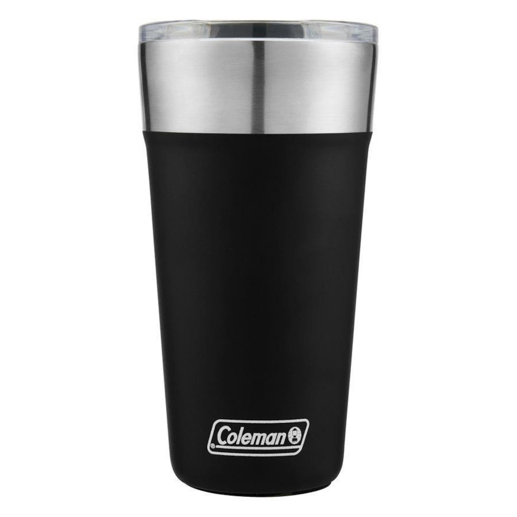 Imagem 2 do produto Kit de Copos Térmico Coleman com Tampa - 600ml - 6 Unds Preto