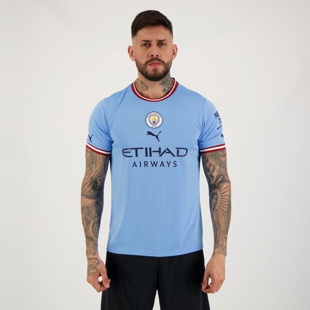 Camisa Manchester City Home 2023 De Bruyne 17 Puma - Masculina - Foto 1