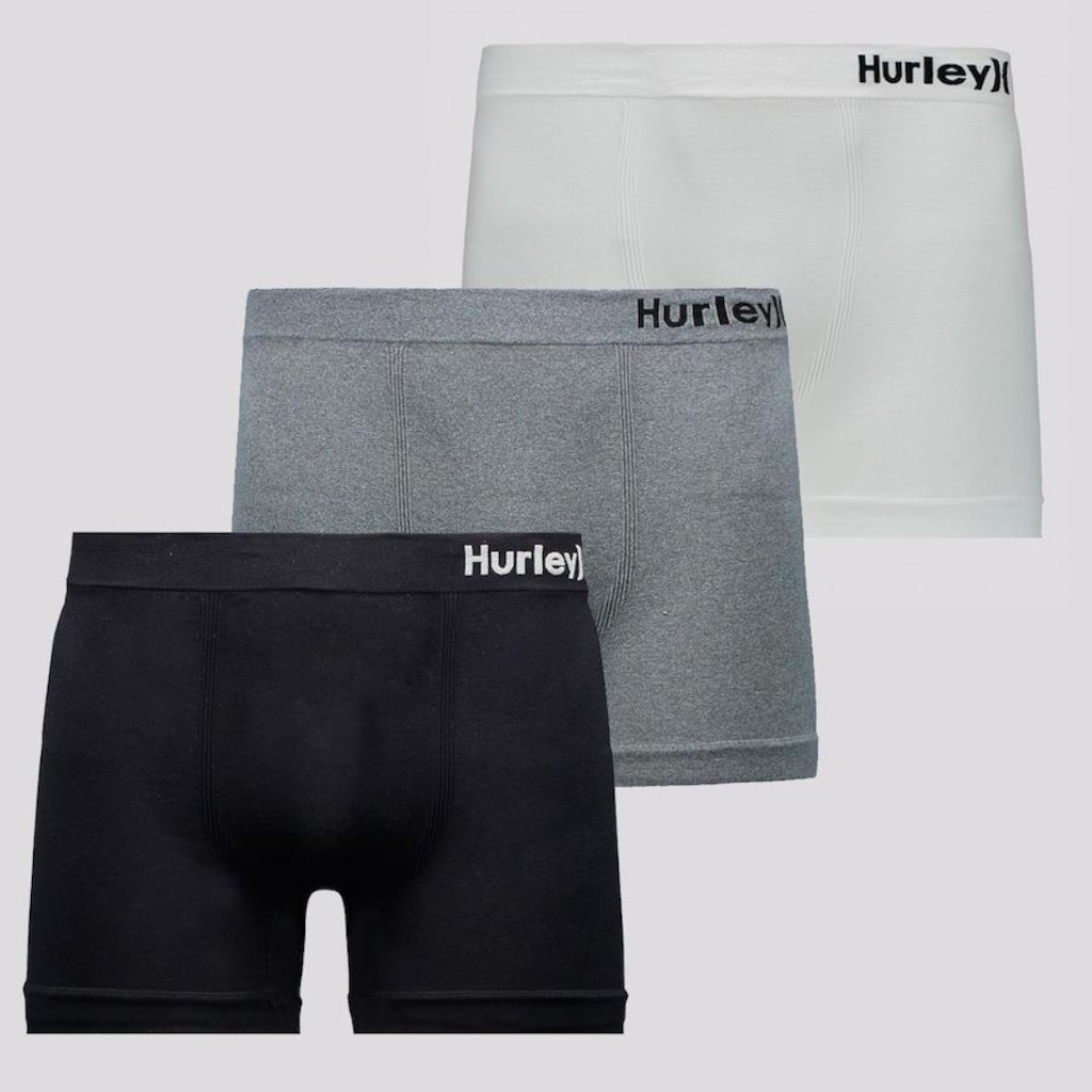 Kit Cueca Boxer Hurley Basic - 3 unidades - Masculina