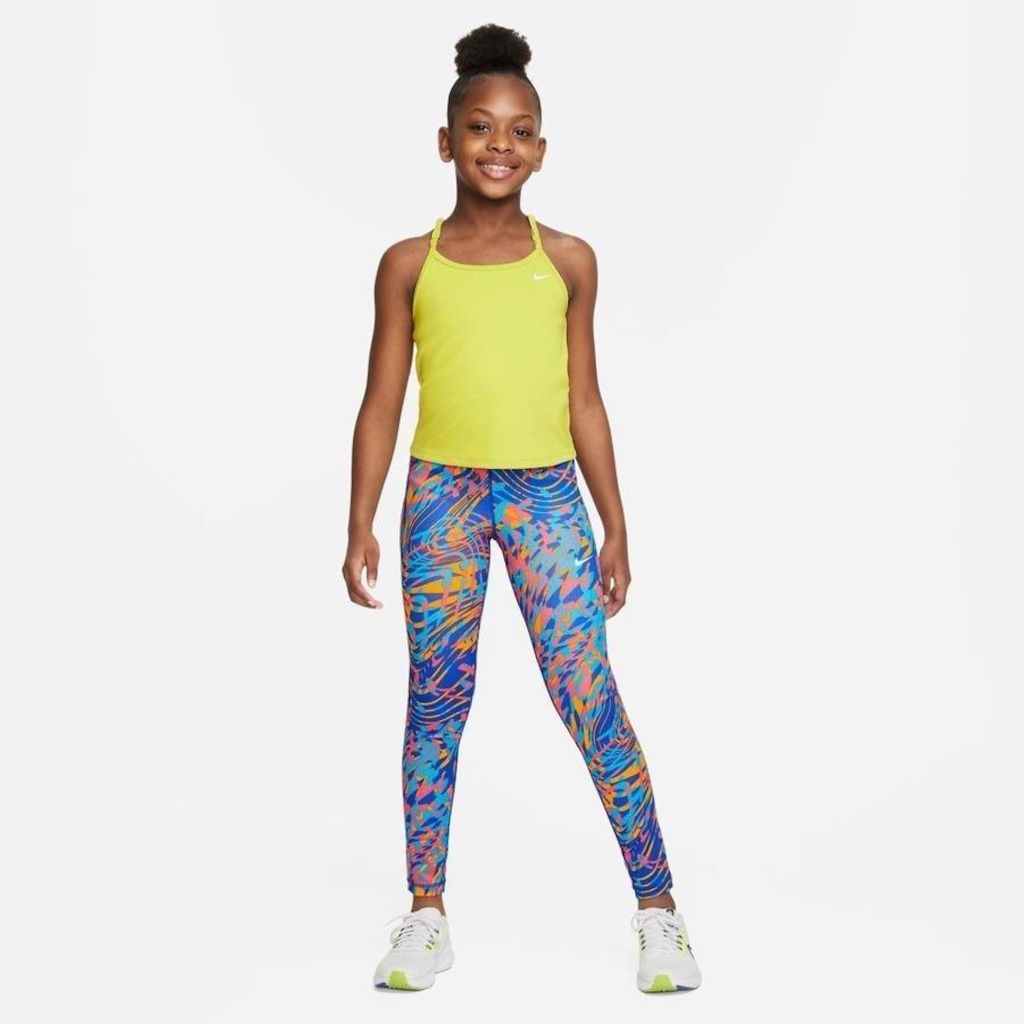 Calça Legging Juvenil Nike Pro Dri-fit Tight Sport All Over Print