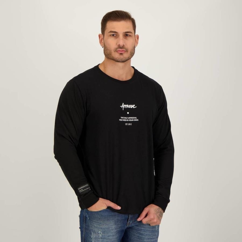 Imagem 2 do produto Camiseta Approve Manga Longa Yourself - Masculina