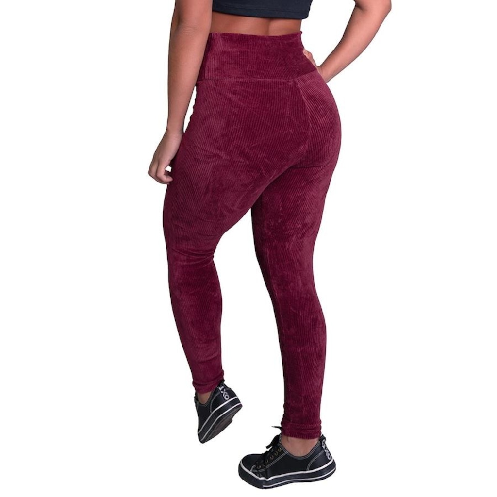 Imagem 2 do produto Calça Legging Mvb Modas Veludo Cotelê Cintura Alta - Feminina