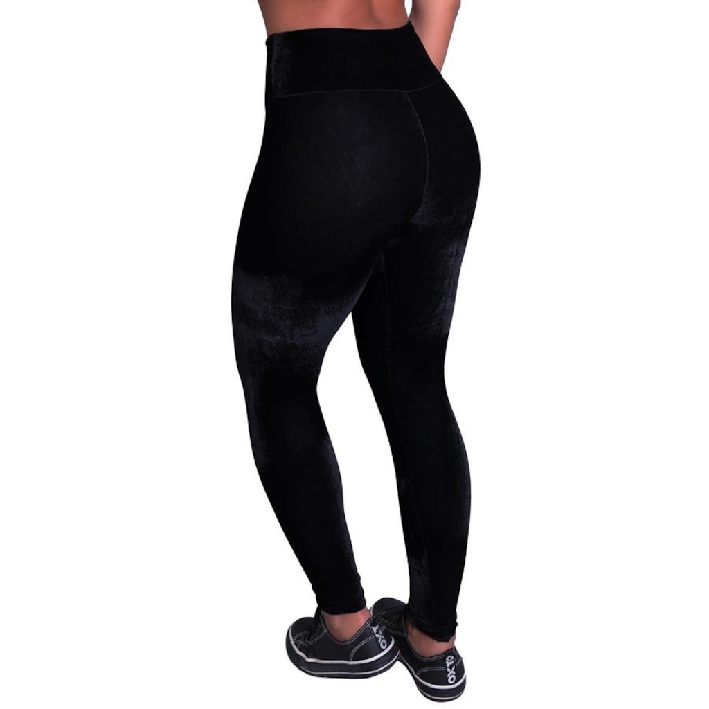 Imagem 2 do produto Calça Legging MVB Modas Veludo Molhado Cintura - Feminina
