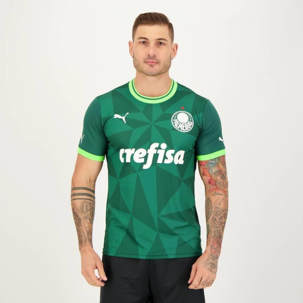 Camisa do Palmeiras I 2023 23 R. Veiga Puma - Masculina - Foto 1