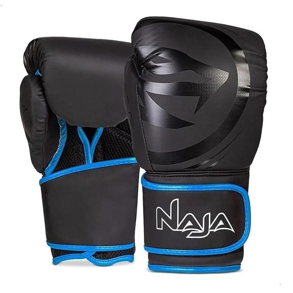 Imagem 2 do produto Kit Muay Thai Naja: Luvas Black Line + Bandagem + Bucal - Adulto