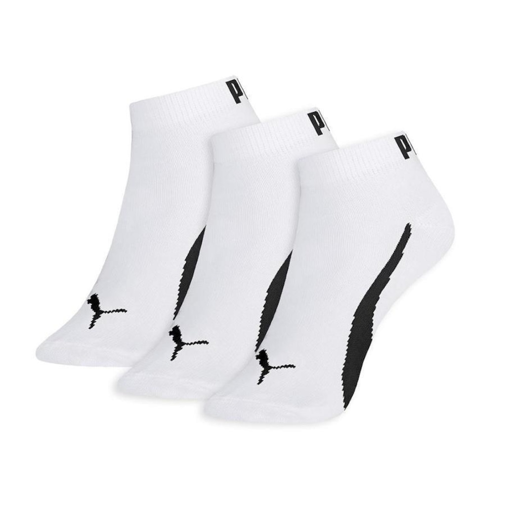 Kit Meias Sapatilha Puma Esportiva com 3 Pares - 30 a 43 - Adulto