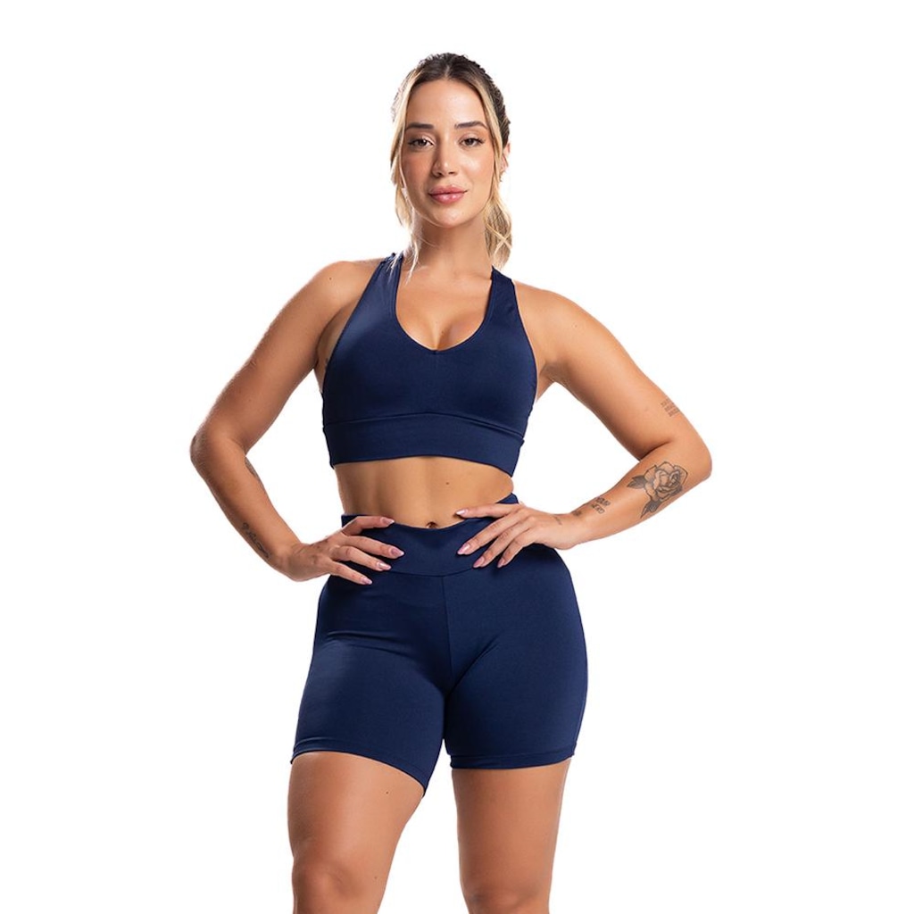 Shorts MVB Modas Cintura Alta Curto - Feminino