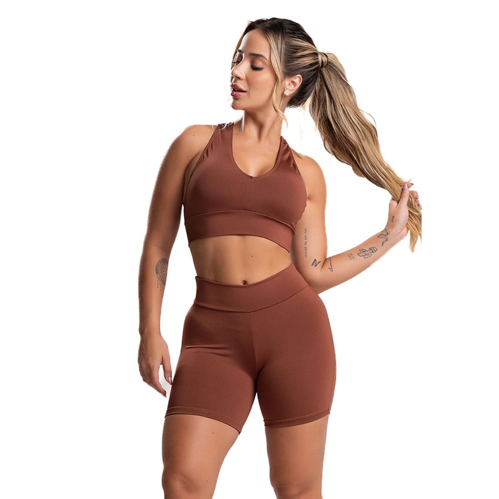 Shorts MVB Modas Cintura Alta Curto - Feminino
