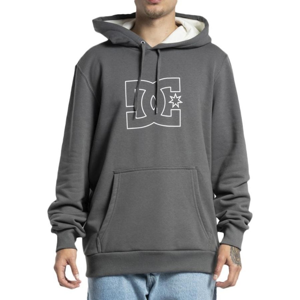 Blusão de Moletom com Capuz DC Shoes Canguru FB Outline - Masculino