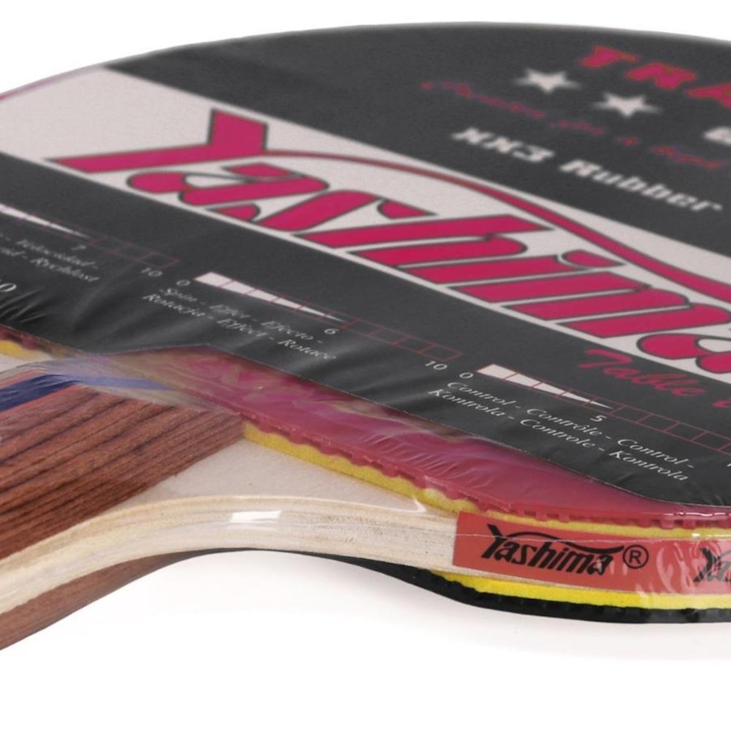 Imagem 3 do produto Raquete de Tênis de Mesa Yashima 9429 Clássica 2 Estrelas Borracha Lisa com Esponja