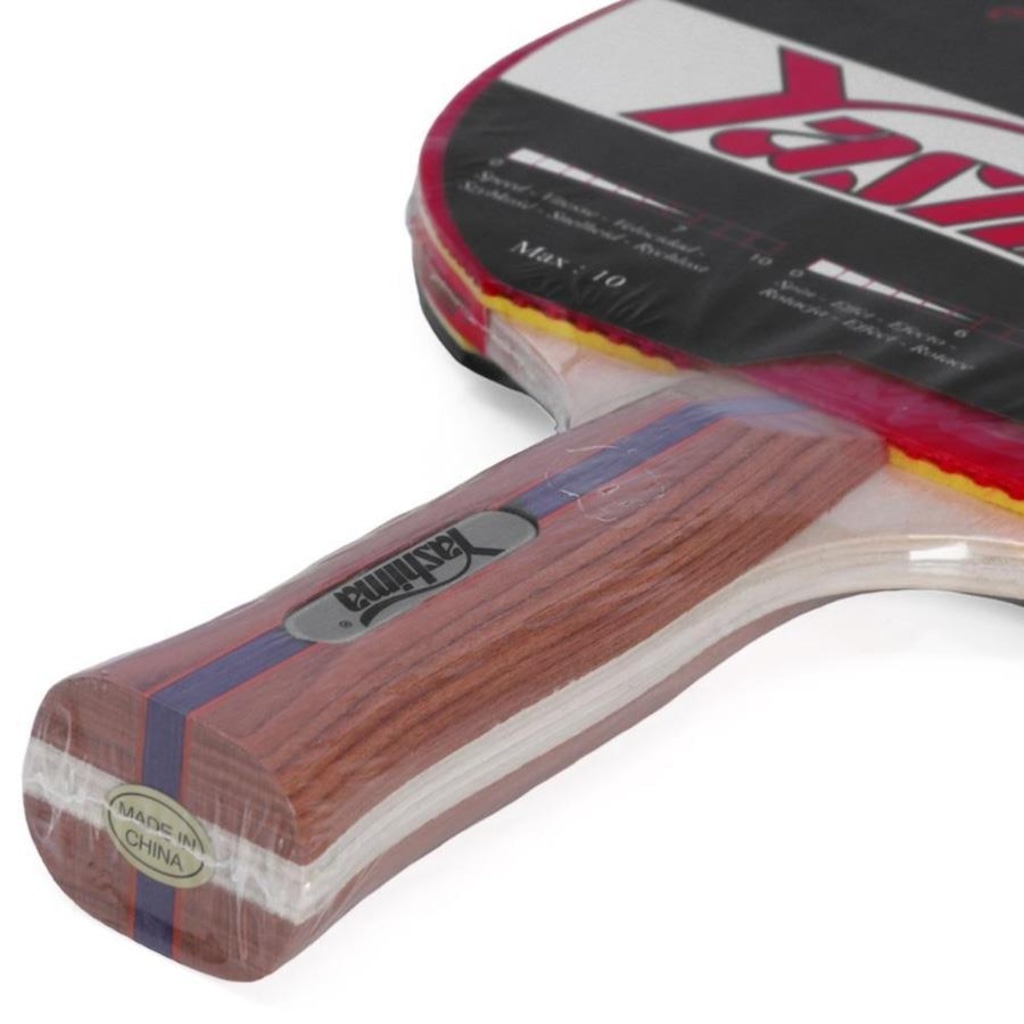 Imagem 4 do produto Raquete de Tênis de Mesa Yashima 9429 Clássica 2 Estrelas Borracha Lisa com Esponja