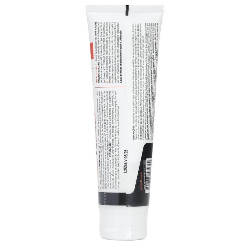 Imagem 4 do produto Creme Nanotermico Toff Care N3 Aquecimento Intenso - 100g