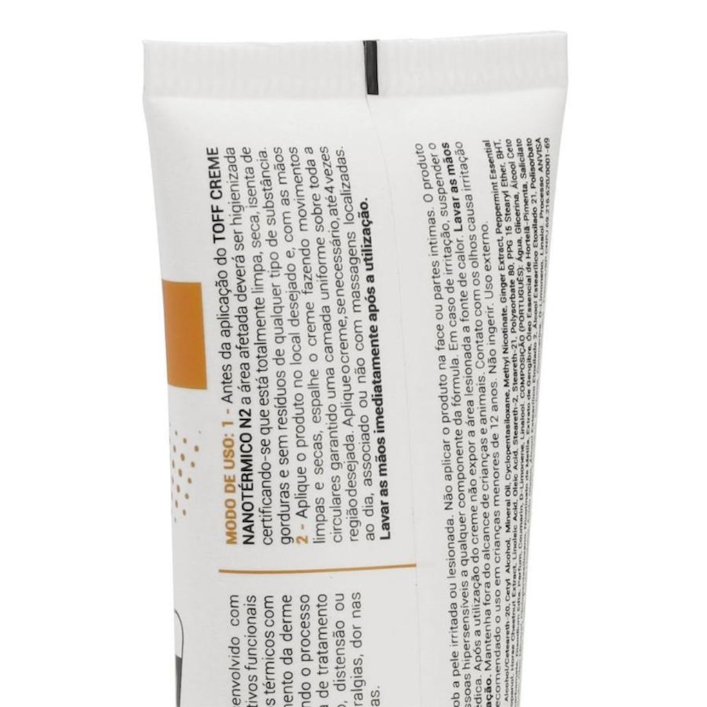 Imagem 3 do produto Creme Nanotermico Toff Care N2 Aquecimento Moderado - 100g