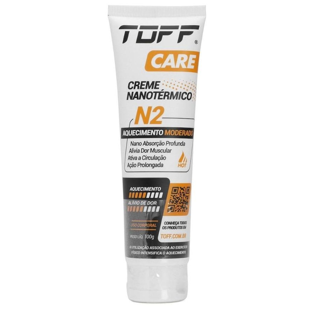 Creme Nanotermico Toff Care N2 Aquecimento Moderado - 100g