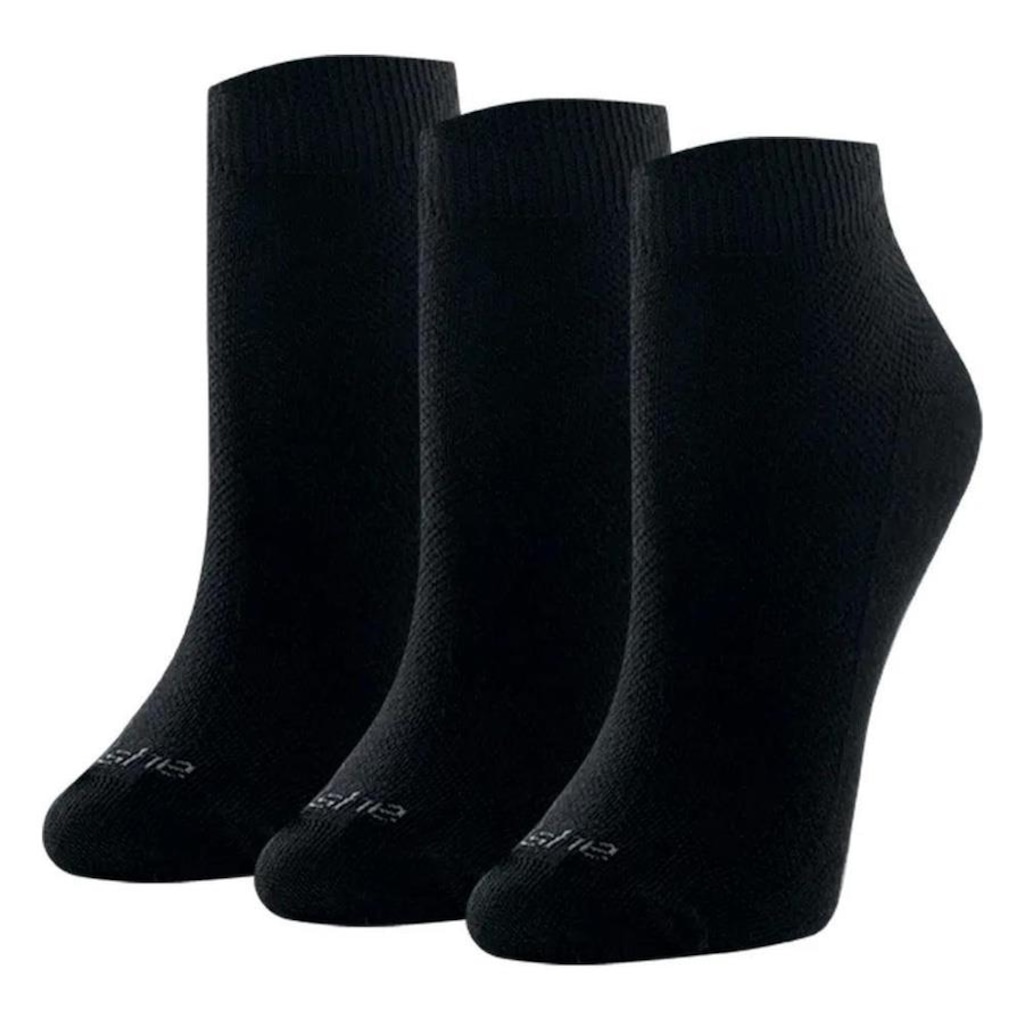 Kit Meias Sapatilha She Textura Conforto - 3 Pares - Feminina