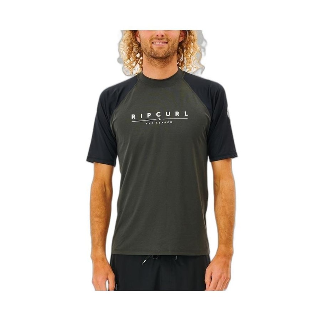 Camisa de Lycra Rip Curl Shockwaves - Masculina - Foto 1