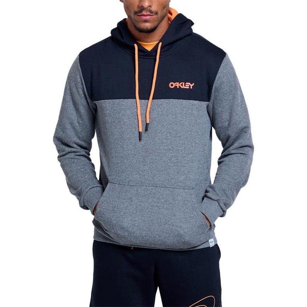 Blusão de Moletom com Capuz Oakley Canguru FP Block Atlhetic - Masculino