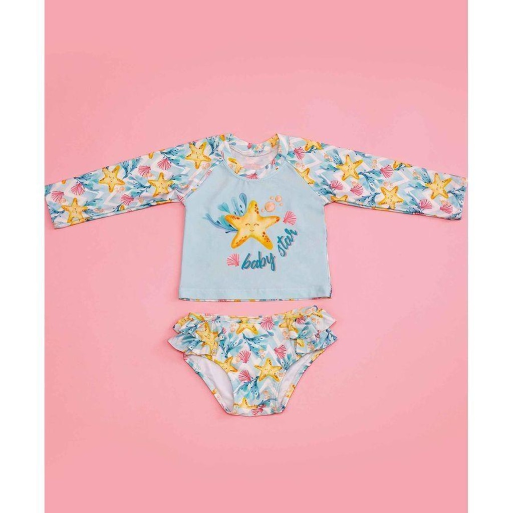 Biquini Cia do Broto Italia Camiseta Uv Estrela - Infantil