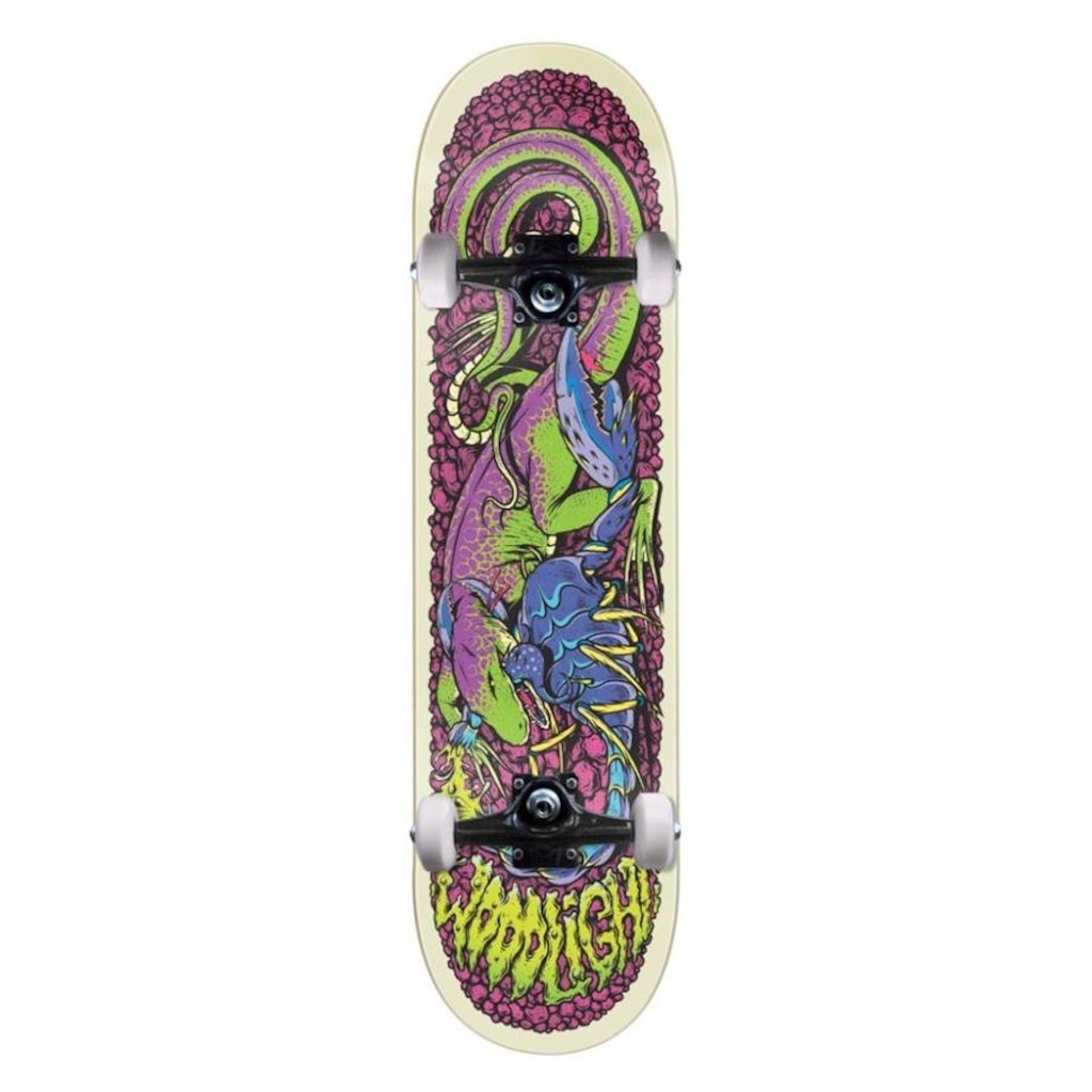Skate Iniciante Wood Light Lizard Atack - Foto 1